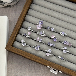 Geometrische Zirkonia Blume Herz Stern Schmetterling Offener Ring Für Damen Verstellbarer Kupfer Schmuck Individueller Trend Ring