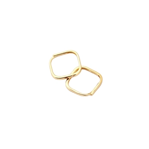 Minimalistische quadratische Gold-Creolen aus S925 Sterlingsilber mit 18K-Finish