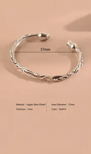 Detailed macro view of vintage rose thorn bracelet showing 57mm inner diameter and 7mm thickness