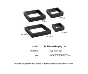 Verschillende maten zwarte PE-folie zwevende displayboxen voor sieraden en munten