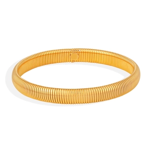 Minimalist Titanium Steel Tubogas Bangle Bracelet Gold Silver Plated Snake Bone Chain Elastic Hand Cuff For Women Vintage Jewelry