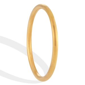 Women's Minimalist Titanium Steel Bangle 24k Gold Plated Brushed Simple Circle Versatile Fashion Jewelry Bracelet Gift