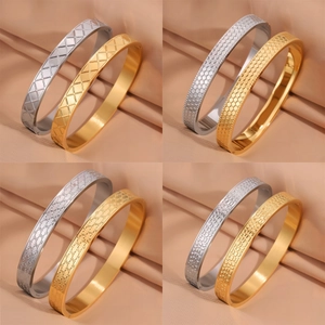 Bracciale Rigido in Acciaio Inossidabile con Motivo Geometrico Placcato Oro Argento Braccialetto a Cerniera Farfalla Nido d'Ape Gioielli da Donna