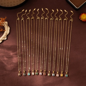Collezione collane stella polare in titanio dorato con 12 pietre portafortuna