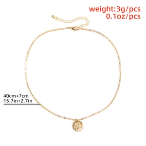 Details der goldenen Vintage-Münzhalskette, Länge 40+7cm und Gewicht 3g mit Schlangenkette