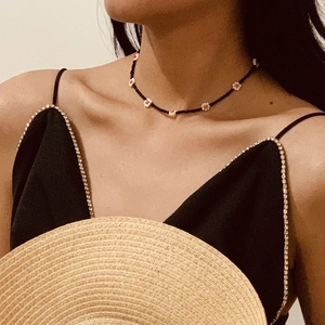 Collar Tobillera Hecho a Mano con Cuentas de Margarita Étnico Bohemio Joyería de Verano Playa Cuentas de Resina y Aleación