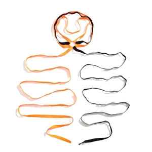 Elastic dual-color leg chain with orange and black straps for sexy leg accessory styling