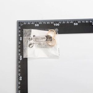 Lava flower open rings with imitation pearls in transparent packaging with measurement scale