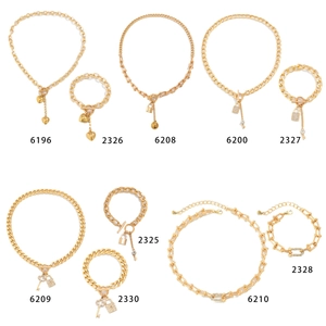 Hip-hop gouden hart kettingen en slot hangers met diamanten accenten voor dames
