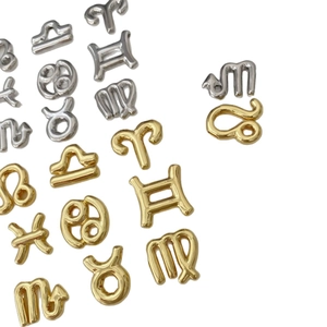 DIY gold and silver 12 zodiac constellation charms for necklaces and bracelets