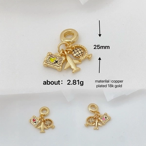 Minimalist 18K gold plated airplane and globe travel pendant necklace for women