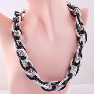 Chunky Aluminum Chain Necklace For Women Exaggerated Bold Link Statement Choker Retro Hip Hop Punk Fashion Jewelry Necklaces