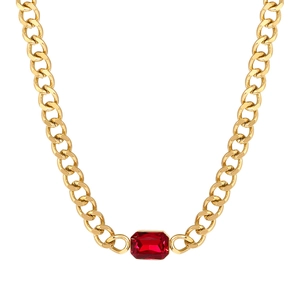 Vintage Vergoldet Titanstahl Smaragdschliff Zirkonia Anhänger Halskette Armband Set Für Damen Minimalistischer Schmuck Geschenk