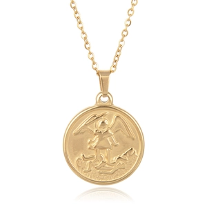 Vintage Relief Münze Anhänger Halskette Edelstahl Medaillon Porträt Blumen Sonne Mond Krone Choker Für Damen Schmuck