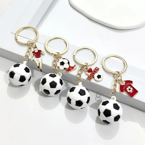 Porte-clés de Football 3D pour Hommes Femmes PVC Souple Avec Pendentif Maillot Chaussure Athlète Souvenir Sportif Bijou de Sac Cadeau