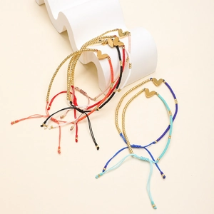 Bracciali bohémien di perline MIYUKI con ciondoli a cuore in colori vivaci