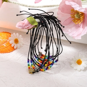 Set di braccialetti con perline MIYUKI e ciondoli a conchiglia e farfalla su cordini