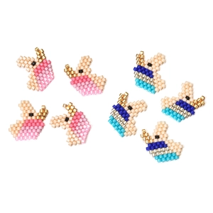 Handmade MIYUKI bead unicorn charms for DIY bohemian necklaces and bracelets