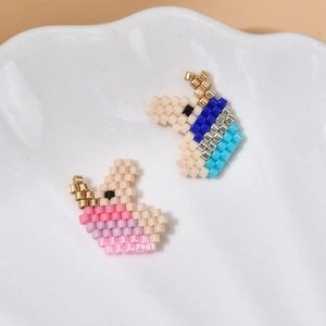 Handmade MIYUKI seed bead jewelry featuring cute unicorn and animal pixel art designs