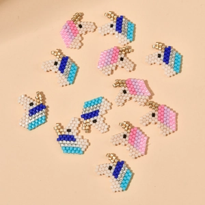 Handmade Hand-Woven Miyuki Glass Beads Unicorn Pattern Charms For DIY Jewelry Making Accessories Bohemian Cute Jewelry Findings