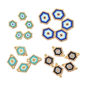 Handmade Japanese Glass Seed Beads Evil Eye DIY Jewelry Making Accessories For Earrings Bracelet Ethnic Bohemian Pendants
