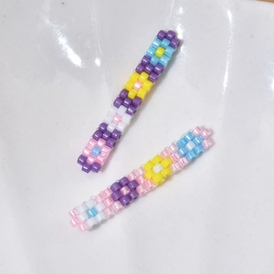 Set di fermagli per capelli con fiori di perline MIYUKI fatti a mano per donne