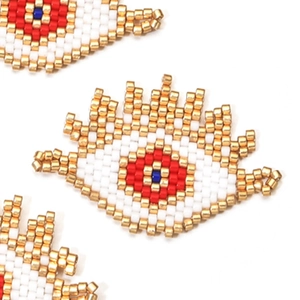 Χειροποίητα φυλαχτά Miyuki Evil Eye από χάντρες για DIY κατασκευή κοσμημάτων