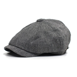 Vintage Damen Schirmmütze Baumwolle Leinen Atmungsaktiv Acht Panel Baker Boy Hut Retro Cabbie Cap Sonnenschutz Baskenmütze
