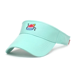 Visière de Soleil en Coton Unisexe Sport de Plein Air Été Casquette Réglable Avec Motif Dessin Animé Brodé Protection Solaire