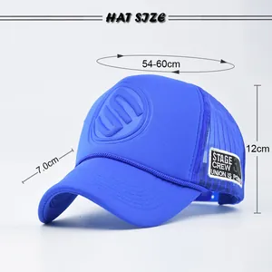 Größentabelle für Mesh-Baseballkappe mit Höhe 12 cm und Schirmlänge 7,0 cm Detailansicht