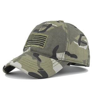 Damen Herren Taktische Baseballkappe Baumwolle USA Flagge Stickerei Tarnung Outdoor Sonnenhut Verstellbare Wander Trucker Mütze