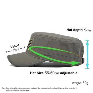 Casquette camouflage homme en coton avec broderie drapeau USA et sangle réglable