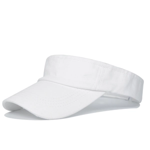 White washed canvas open top baseball cap with stitched brim for sun protection