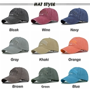 Washed cotton baseball cap with New York embroidery in nine classic vintage colors