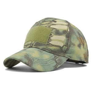 Casquette de baseball tactique à motif camouflage python avec zone velcro pour écusson