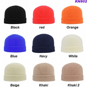 Bonnets en tricot doux en 9 couleurs unies pour chaleur et confort extensible en hiver