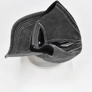 Distressed dark gray baseball cap on scale showing 89.5g lightweight cotton denim fabric