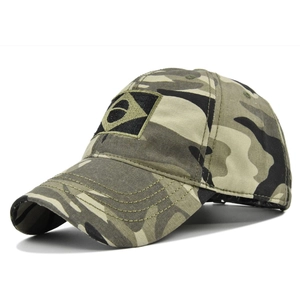 Brasilianische Flagge Tarnung Baseballkappe Taktische Militärhut Outdoor Verstellbare Baumwolle Gebogene Krempe Sonnenschutz Militärkappe