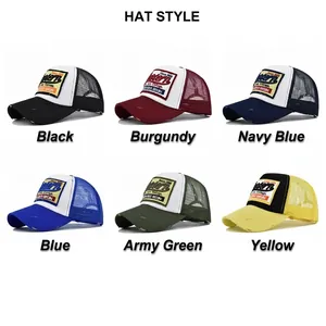 Sortiment an Western 1985 Stickerei Mesh Trucker Caps in sechs Vintage-Farben