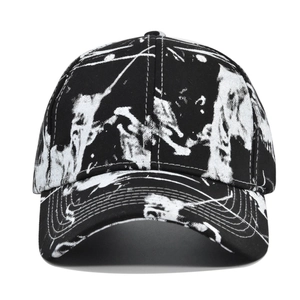 Unisex Tie Dye Graffiti Baseball Cap Adjustable Cotton Printed Hip Hop Sunshade Hat For Men Women Outdoor Casual Streetwear