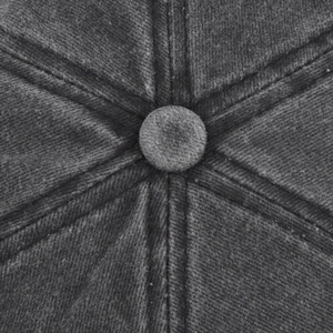 Detailed macro view of high-density twill fabric and reinforced stitching on a baseball cap