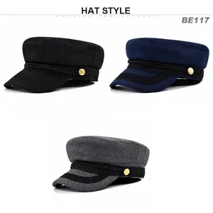Casquettes gavroche style anglais pour femme en noir, bleu marine et gris chiné