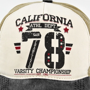 Vintage California 78 washed canvas baseball cap with varsity letters and curved brim