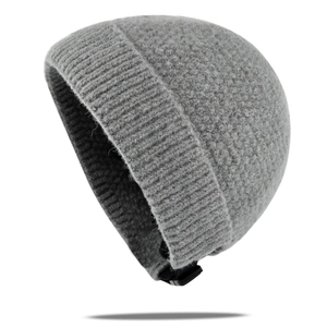 Chapeau Miki Unisexe Vintage Bonnet Docker en Tricot Réglable Sans Bord Couleur Unie Hiver Chaud Skullcap Rétro Docker Bonnet pour Hommes Femmes