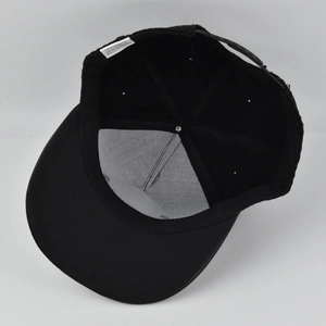 Detail der inneren Kronenstruktur, 100% Acryl-Etikett und Nähte der Hip-Hop-Baseballkappe