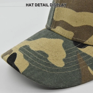 Classic camouflage kids baseball cap with detailed stitching and durable twill fabric