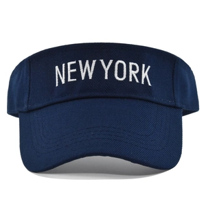 Navy blue open top baseball cap with New York embroidery for outdoor summer sports