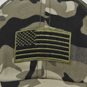 Tactische Baseballpet Gaas Truckerhoed Met Amerikaanse Vlag Borduursel Patch Camouflage Zonneklep Verstelbare Vissershoed