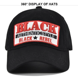 Baumwolle Baseballkappe Für Damen Herren Buchstaben Stickerei Aufnäher Authentic Style Rebel Verstellbar Mode Outdoor Sonnenhut