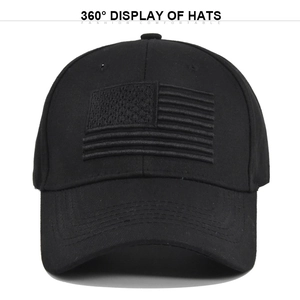 American Flag Embroidered Baseball Cap Cotton Tactical Sun Hat For Men Women Independence Day Outdoor Casual Adjustable Hat
